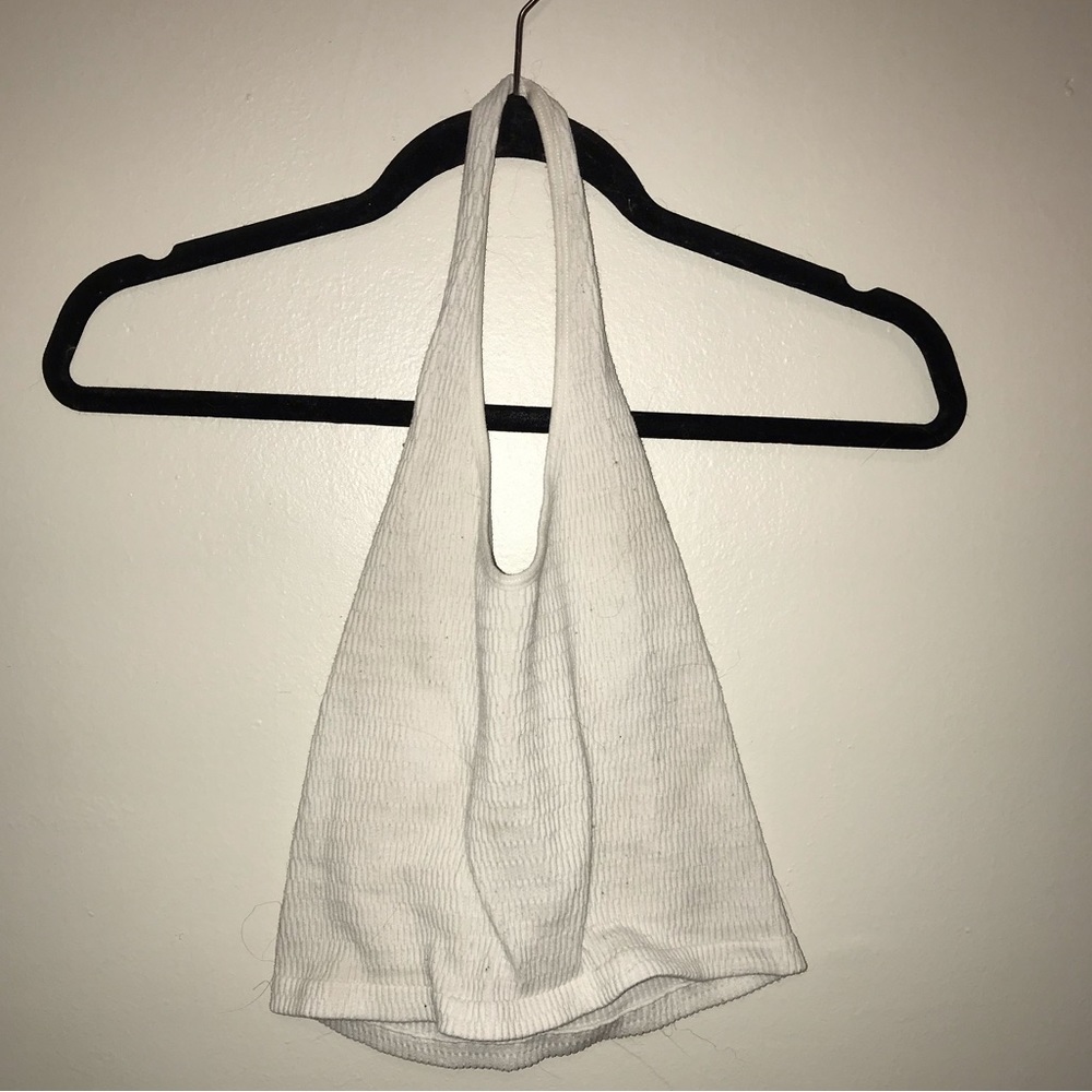 White halter top